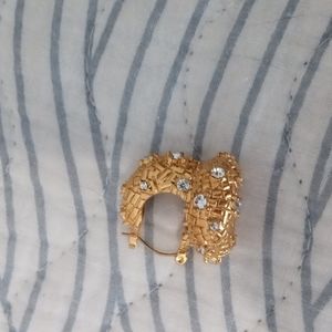 Chunky Zircon Textured Hoop Earrings PVD 18K Gold Plated Stainless Steel